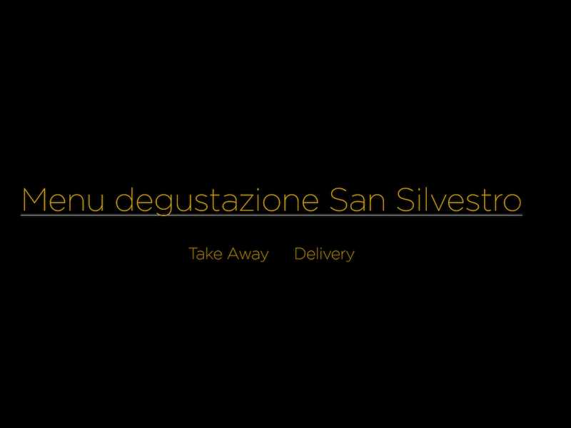 Menu degustazione San Silvestro