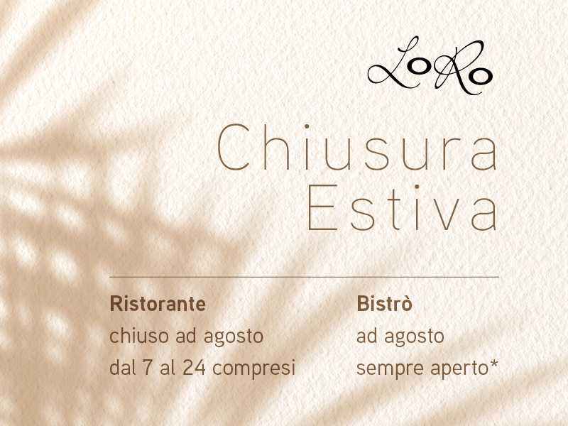 Chiusura estiva